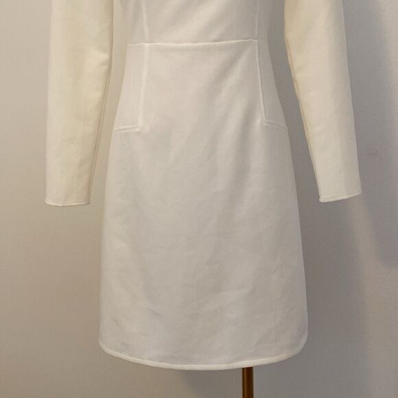 Anthropologie dra Light Cream/ White Long Sleeve Cutout Mini Dress Size Small - Picture 4 of 14